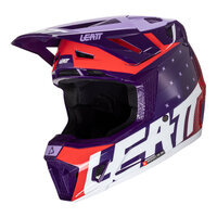 Leatt V24 7.5 MX Moto Helmet & Goggles Kit Sundown 