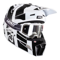Leatt V24 3.5 MX Moto Helmet & Goggles Kit Black / White
