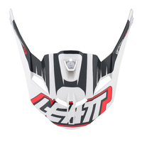Leatt 5.5 GPX Helmet Peak - Black/White/Red - MED-2XL