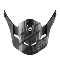 Leatt 4.5 V24 GPX Helmet Peak - Black / Brushed Metal