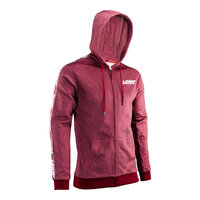 Leatt MX Premium Zip Hoodie - Ruby