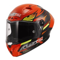 LS2 FF805C Thunder Carbon GP Aero Fire Motorbike Helmet - Red / Black