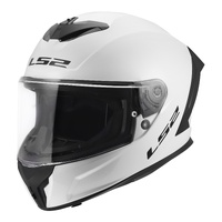 LS2 FF820 Rapid III Solid Motorbike Helmet - Gloss White
