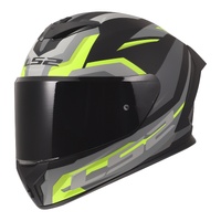 LS2 FF820 Rapid III Hyper Motorbike Helmet - Black / Hi-Vis Yellow
