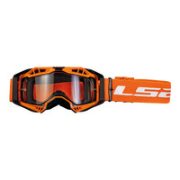 LS2 Aura Goggles - Orange with Clear Lens