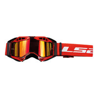 LS2 Auro Pro Goggles - Red with Iridium Lens
