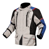 LS2 Narvik Mens Black / Blue / Grey / Red Motorbike Jacket
