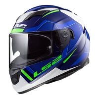 LS2 FF320 Stream Evo Axis Full Face Motorbike Helmet - Blue / White