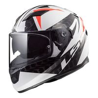LS2 FF320 Stream Evo Commander Full Face Motorbike Helmet - Black / White / Red