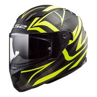 LS2 FF320 Stream Evo Jink Full Face Motorbike Helmet - Matte Black / High Vis Yellow