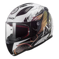 LS2 FF353 Rapid Boho Full Face Motorbike Helmet - White / Black / Purple