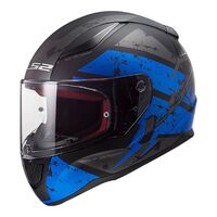 LS2 FF353 Rapid Deadbolt Full Face Motorbike Helmet - Matte Blue / Black