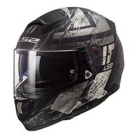 LS2 FF397 Vector Hunter Full Face Motorbike Helmet - Matte Black/Titanium