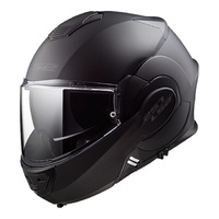 LS2 FF399 Valiant Matte Black Noir Flip Front Motorbike Helmet