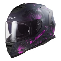 LS2 FF800Storm II Burst Full Face Motorbike Helmet - Matte Black / Pink
