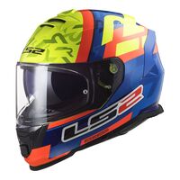 LS2 FF800 Storm Salvador Replica Motorbike Helmet - Matte Yellow / Blue