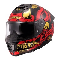 LS2 FF808 Stream II Drako Full Face Motorbike Helmet - Black/Red