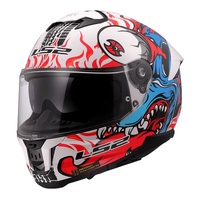 LS2 FF808 Stream II Inferno Full Face Motorbike Helmet - Blue/Red/White