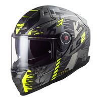 LS2 FF811 Vector II Techbot Motorbike Helmet - Matte Titanium / High-Vis
