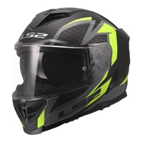 LS2 FF818 Storm III Dynamo Motorbike Helmet - Black / Hi-Vis Yellow