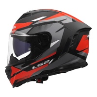 LS2 FF818 Storm III Komai Motorbike Helmet - Black / Red