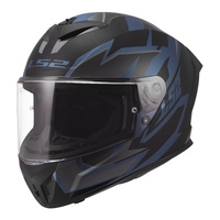 LS2 FF820 Rapid III Xtrem Motorbike Helmet - Black / Blue Petrol