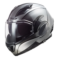 LS2 FF900 Valiant II Jeans Titanium Flip Front Motorbike Helmet