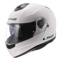 LS2 FF908 Strobe II Modular Motorbike Helmet - White