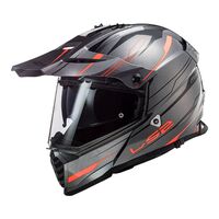 LS2 MX436 Pioneer Evo Knight MX Motocross Helmet - Titanium / Fluro Orange