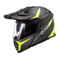 LS2 MX436 Pioneer Evo Router MX Motocross Helmet - Matte Black / High-Vis Yellow