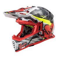 LS2 MX437 Fast Evo Crusher MX Motocross Off Road Helmet - Black / Grey / Red