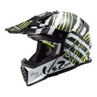 LS2 MX437 Fast Evo Verve MX Helmet - Black / White / Yellow