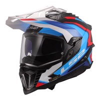 LS2 MX701C Explorer Carbon Frontier II MX Helmet - White/Blue/Red