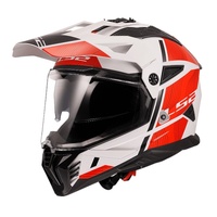 LS2 MX702 Pioneer II MX Helmet - White/Red