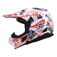 LS2 MX706J COZ Fantasy Junior Motorbike Helmet - Matte White/Red/Blue