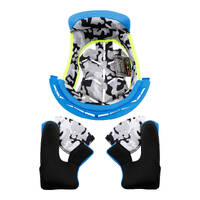 LS2 Helmet MX437 Blue Liner / Cheek Pads (Set)