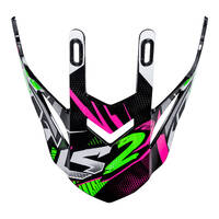 LS2 Helmets MX437J Fast Mini Peak Strong Green/Pink