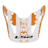 LS2 COZ Helmet Peak Hyde - Orange / White