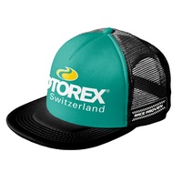 Motorex Flat Peak Trucker Style Cap with 3D Logo Embroidery
