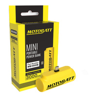 Motobatt Mini Portable 3000mAh Lithium Power Bank