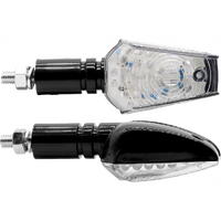 Flat Tapered Head LED Indicator Black (Pair)