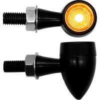 Micro Bullet LED Ind Black (Pair)