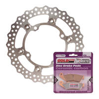 Front Brake Disc Rotor & Pad Kit for 2006-2014 Kawasaki KX250F - Wave