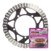 Front Brake Disc Rotor & Pad Kit (Wave) for 2013-2017 Kawasaki Ninja EX300 ABS