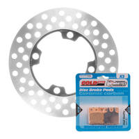 Front Brake Disc Rotor & Pad Kit for 2007-2022 Yamaha YFM350FA Grizzly 4WD