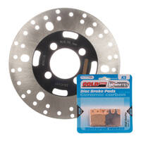 Front Brake Disc Rotor & Pad Kit for 1995-2005 Yamaha YFM350FX Wolverine 4X4