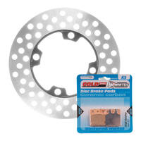 Front Brake Disc Rotor & Pad Kit for 2013-2018 Yamaha YFM450FAP Grizzly EPS Auto 4X4
