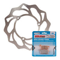 Front Brake Disc Rotor & Pad Kit (Wave) for 2003 KTM 85 SX