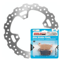 Rear Brake Wave Disc Rotor & Pad Kit for 2003-2008 Kawasaki KX125