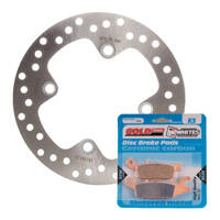 Rear Brake Disc Rotor & Pad Kit for 2007-2011 Yamaha YFM700FAP Grizzly EPS Auto 4X4